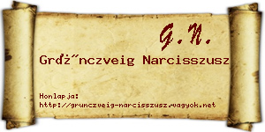 Grünczveig Narcisszusz névjegykártya